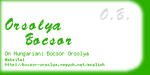 orsolya bocsor business card